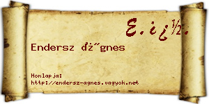 Endersz Ágnes névjegykártya