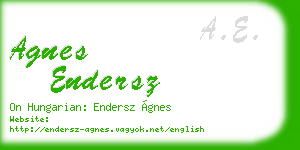 agnes endersz business card